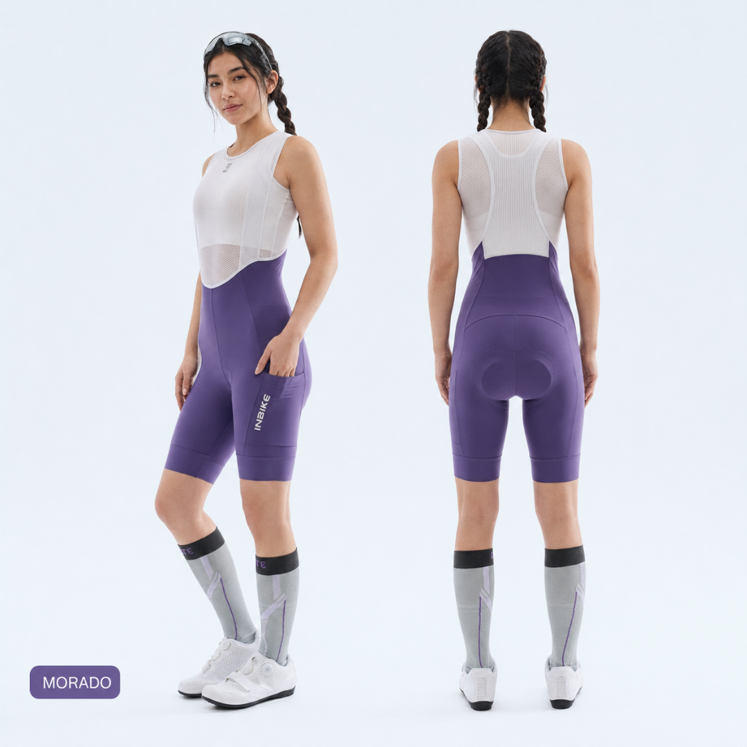 Calza Corta con Tirantes C881 Inbike Mujer