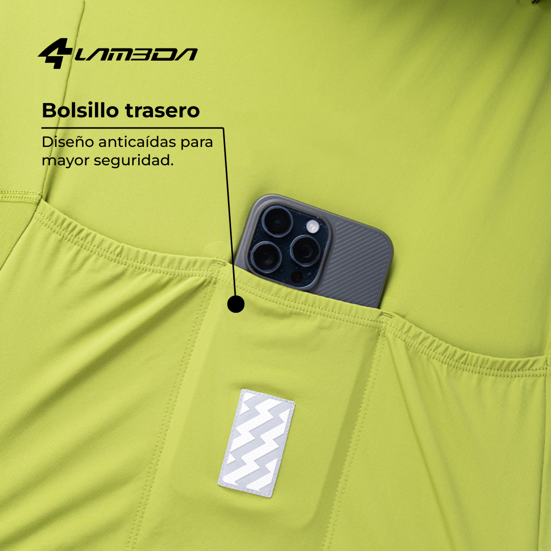 Tricota ciclismo larga Azure Z-273 LAMEDA