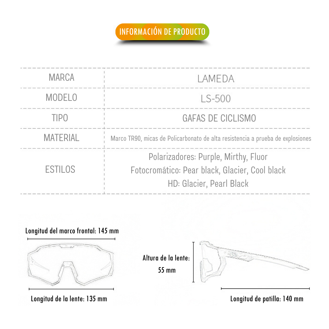 Lentes HD LS-500 Glacier Lameda