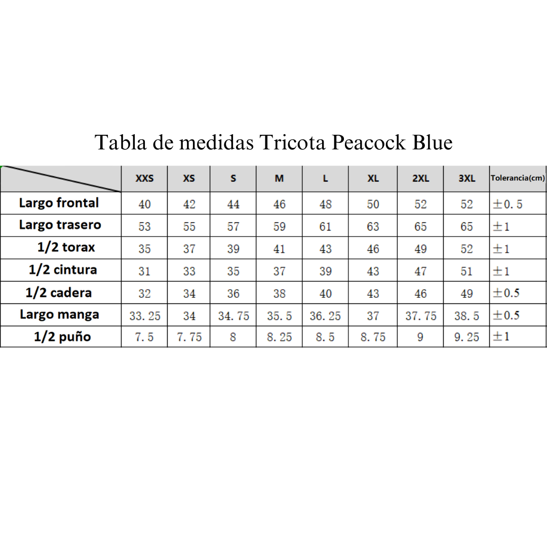 Tricota larga Peacock Blue Z127 LAMEDA Unisex