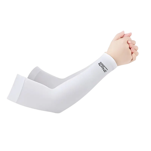 Manguillas de ciclismo XT01 Protección UV Talla estándar - Blanco