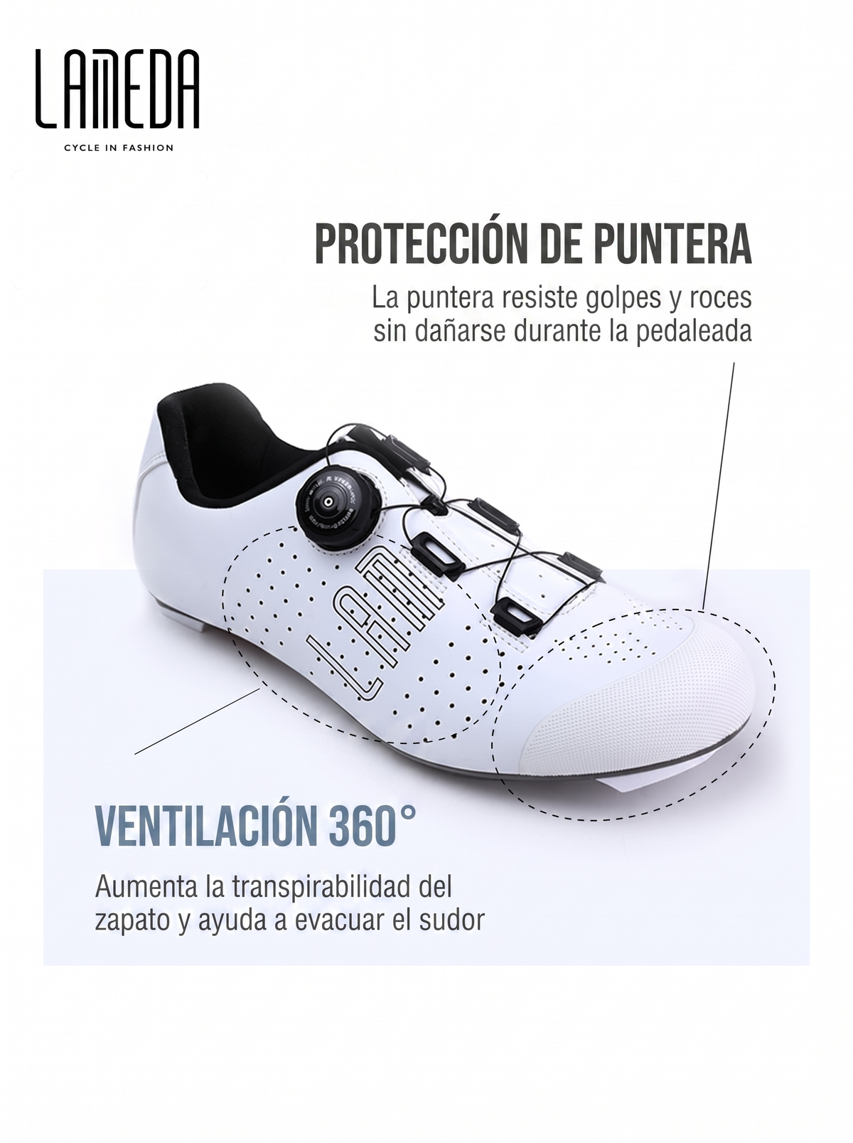 zapatos ciclismo ES-01G suela de goma Lameda ENTREGA SOLO EN TIENDA FÍSICA