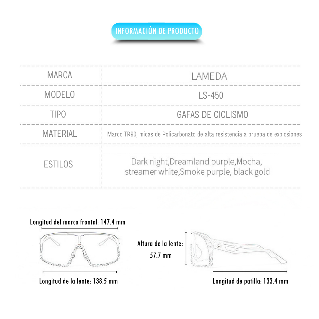 Lentes HD LS-450 Smokey Purple Lameda