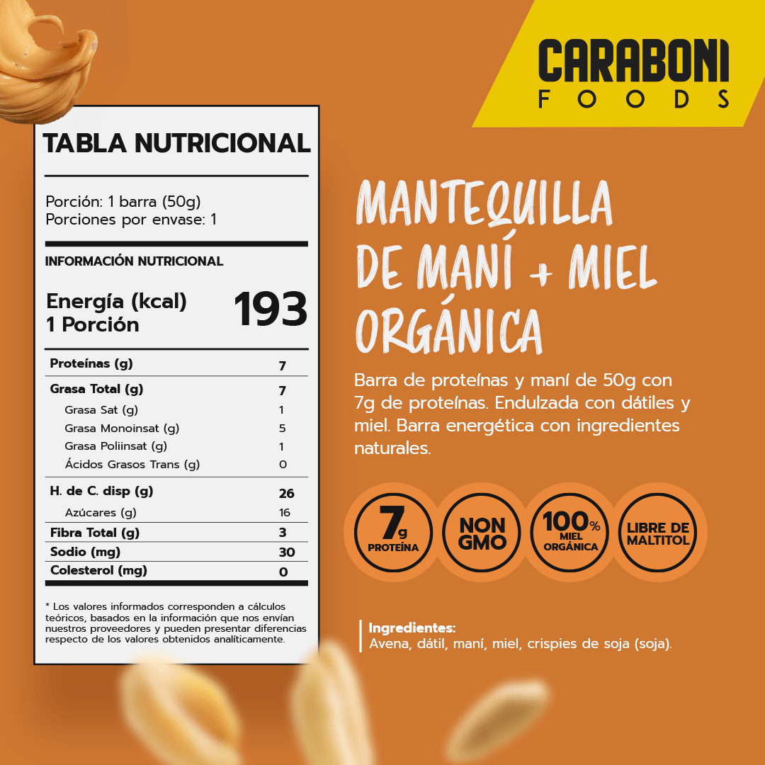 Barra Energética Caraboni 50 gr.