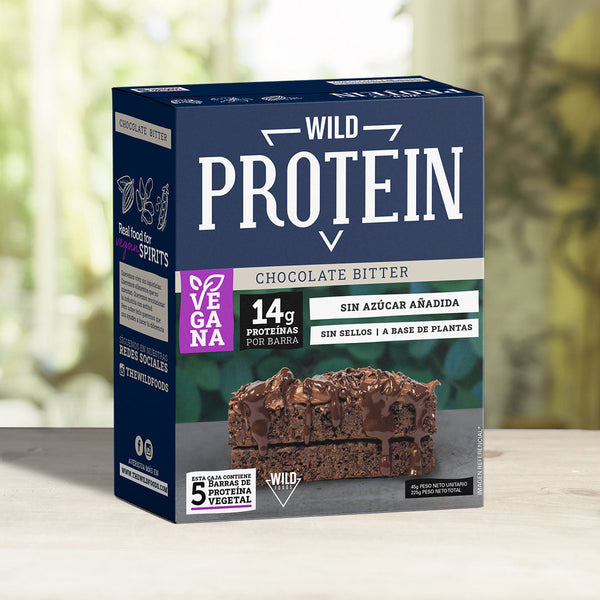 Wild Protein Vegana Chocolate Bitter 5 unidades