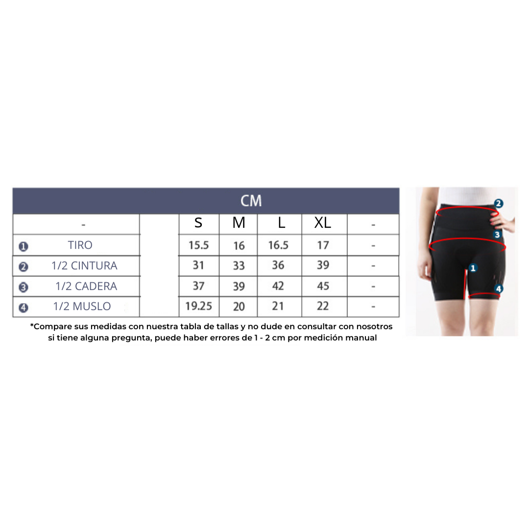 Medidas de new arrivals short de mujer